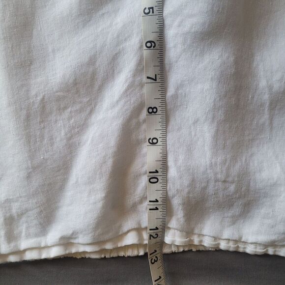 Bryn Walker 100% Linen Pull On Crop Wide Leg Pant Size Medium Beach Lightweight - Picture 7 of 9